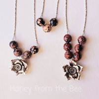 Mexican Red Snowflake jasper necklaces available seperately