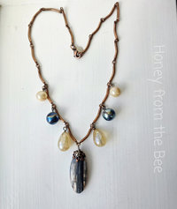 One of a kind necklace feature picasso jasper