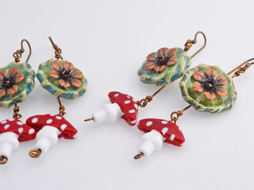 Whimsical Boho Earrings, copyright Honey from the Bee