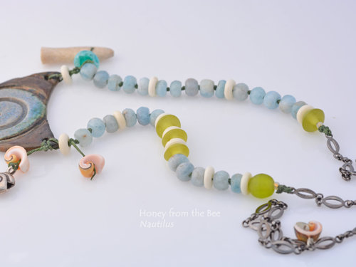 Mixed Media Statement Necklace, copyright Honey from the Bee