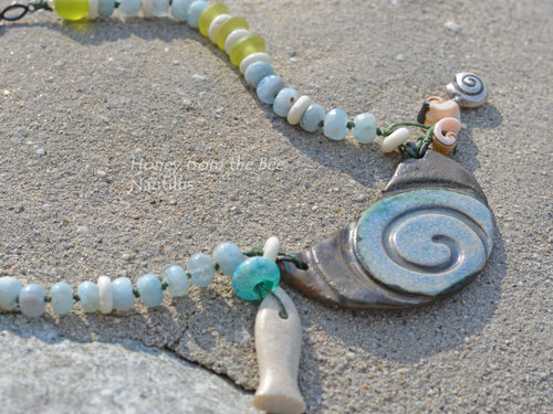 Ocean Inspired Statement Necklace, copyright Honey from the Bee