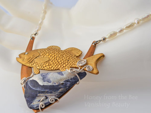 Ocean Inspired Statement Necklace, copyright Honey from the Bee
