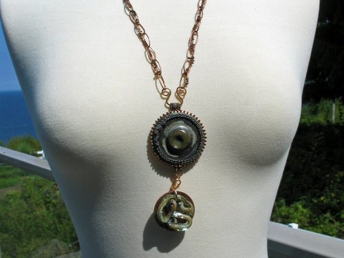 Tunic length Statement Necklace, copyright Honey from the Bee