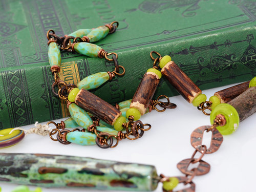 One of a Kind Woodland Necklace, copyright Honey from the Bee