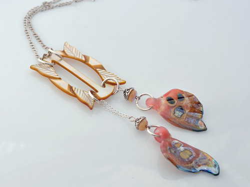 One of a Kind Butterfly Pendant, copyright Honey from the Bee