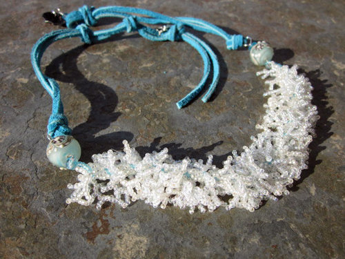 One of a kind Ocean Inspired necklace, copyright Honey from the Bee