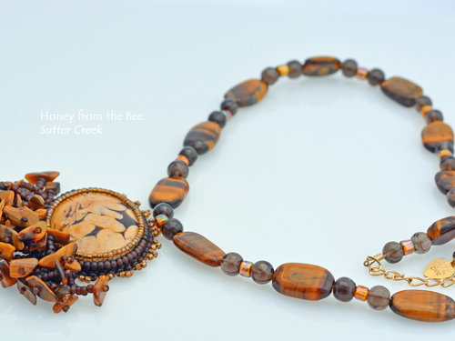 One of a kind Artisan Necklace, copyright Honey from the Bee