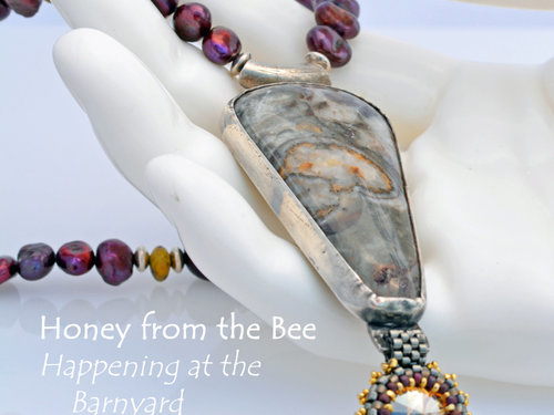 Picasso Ammonite Artisan Necklace, copyright Honey from the Bee