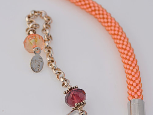 Peach Crocheted rope, copyright Honey from the Bee
