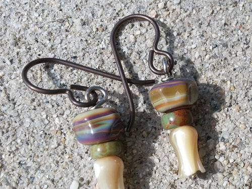 Earthtone Artisan Earrings, copyright Honey from the Bee