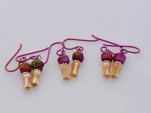 Sugar Plum Artisan Earrings, copyright Honey from the Bee