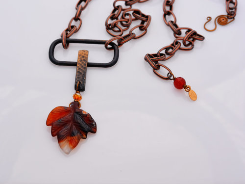 One of a Kind Autumn Necklace, copyright Honey from the Bee