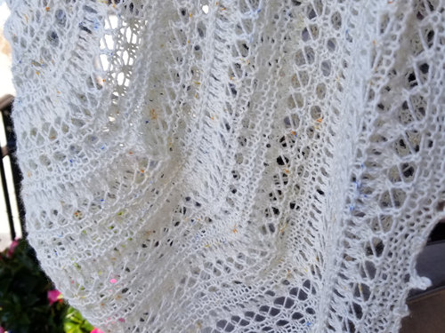 White lace shawl