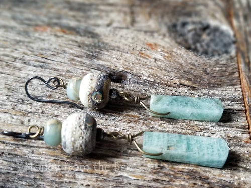 Rustic Gemstone earrings