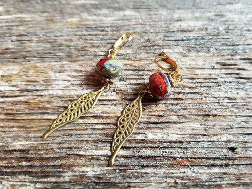 Autumn leaves earrings