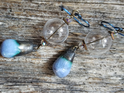 Sky blue drop earrings