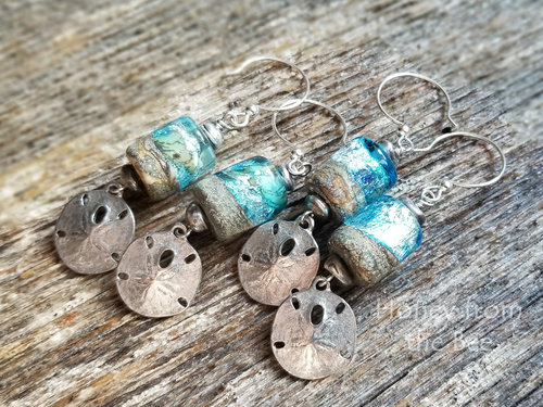 Aqua Lampwork earrings