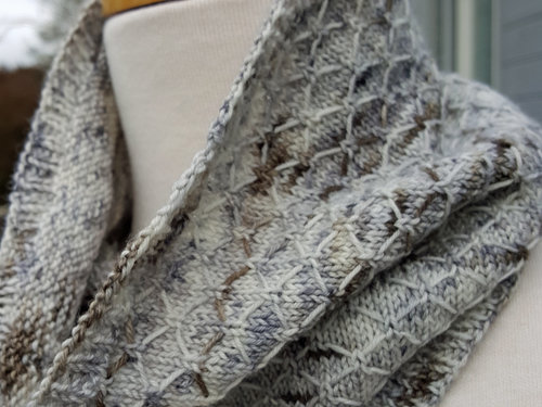 Hand knit cowl