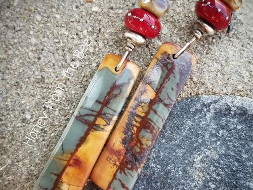 Red creek jasper earrings