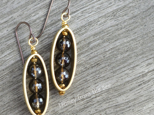 Smokey Quartz earrings