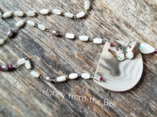 Butterfly Art necklace