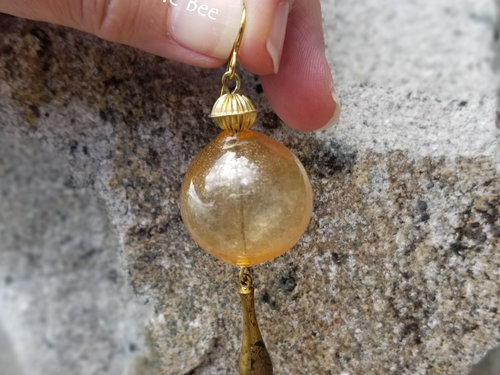 Rustic boho style earrings