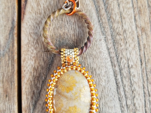 Fossilized Coral Agate pendant