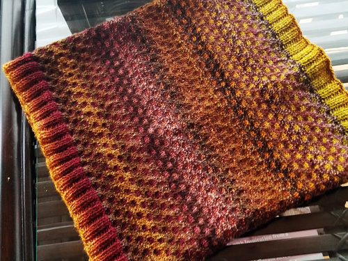 Rust, yellow and brown scarf