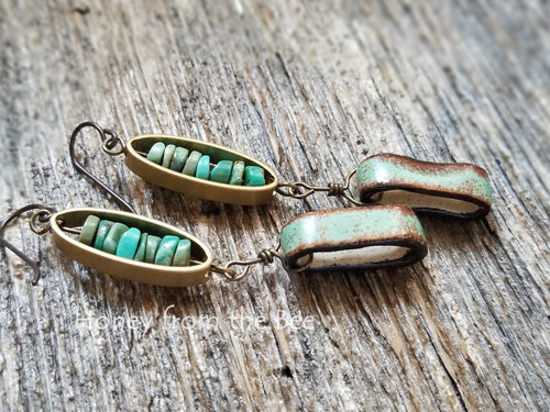 Turquoise dangle earrings