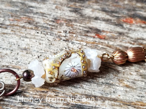 Daisy Lampwork pendant