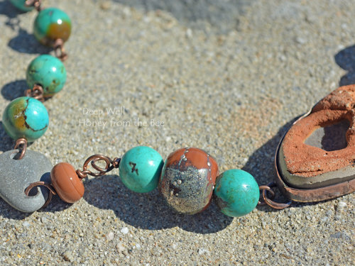 Turquoise and Copper necklace