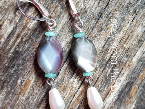 Iridescent Shell earrings