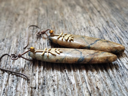 brown stone earrings