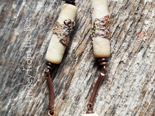 Rustic lampwork earrings