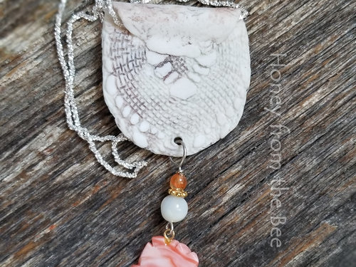 Porcelain necklace - showing back