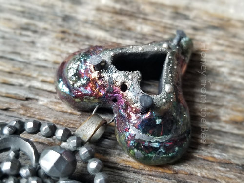 Raku Heart necklace