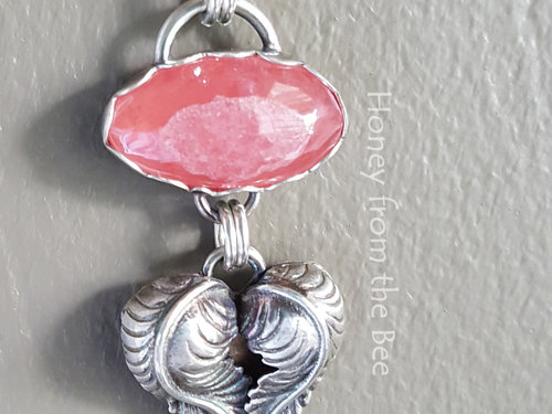 Rhodochrosite Heart Pendant