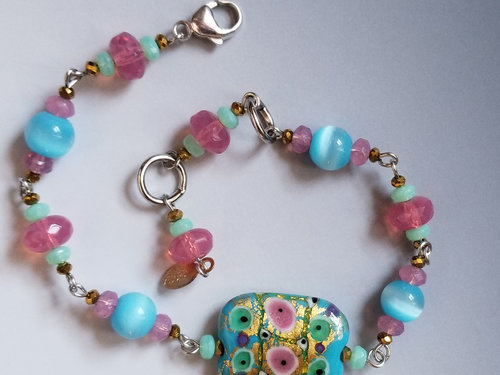 Artisan lampwork bracelet