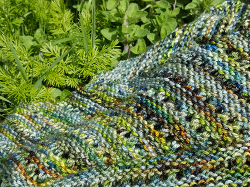 Spring green shawl