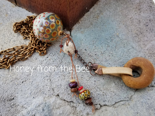 tunic length boho style pendant 