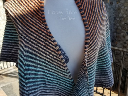 Sunset hand-knit shawl
