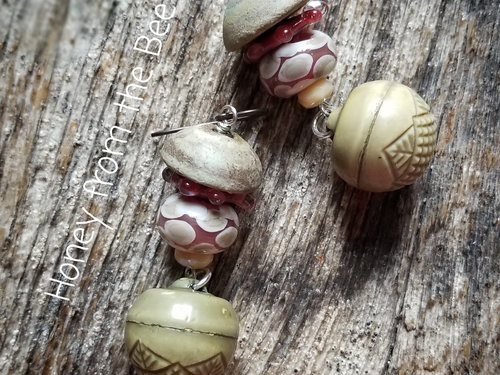 Mushroom Lampwork earrings