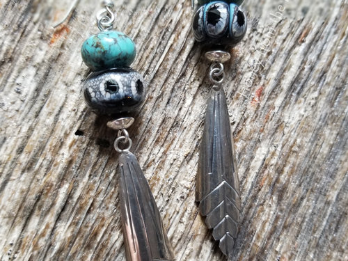 Sterling silver and turquoise earrings