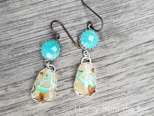 Turquoise gemstone earrings