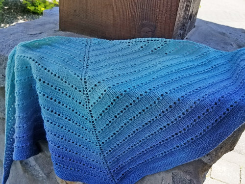 Shades of Blue shawl