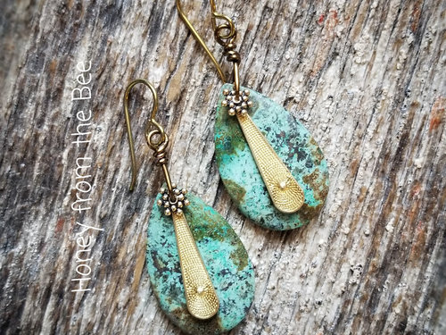 Tribal turquoise earrings
