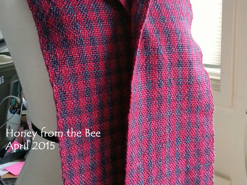Woven Berry Scarf in superwash merino