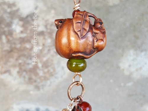 Ojime Pumpkin Artisan Pendant