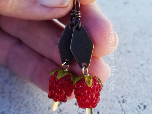 Red Raspberry earrings