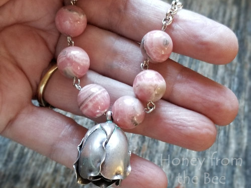 Rosebud necklace